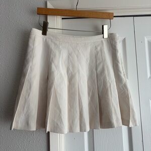 Wilfred Pleated Crepe Mini Skirt